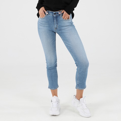CALVIN KLEIN JEANS-Γυναικείο jean παντελόνι CALVIN KLEIN JEANS MID RISE SLIM ANKLE μπλε