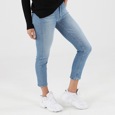 CALVIN KLEIN JEANS-Γυναικείο jean παντελόνι CALVIN KLEIN JEANS MID RISE SLIM ANKLE μπλε