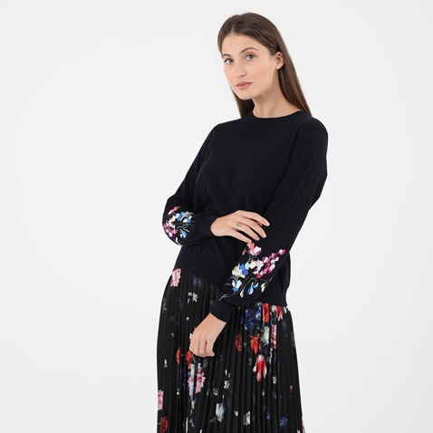 TED BAKER-Γυναικεία πλεκτή μπλούζα TED BAKER 245379 GABIEE μπλε