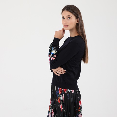 TED BAKER-Γυναικεία πλεκτή μπλούζα TED BAKER 245379 GABIEE μπλε