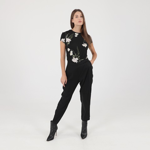TED BAKER-Γυναικείο cropped παντελόνι TED BAKER 245856 ADELON μαύρο