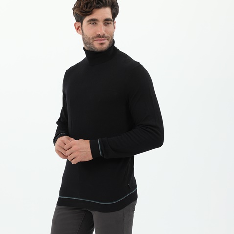 TED BAKER-Ανδρικό πλεκτό ζιβάγκο TED BAKER 246580 μαύρο