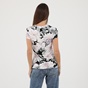 TED BAKER-Γυναικεία μπλούζα TED BAKER 247195 HILMAA CLOVE fitted μαύρη floral