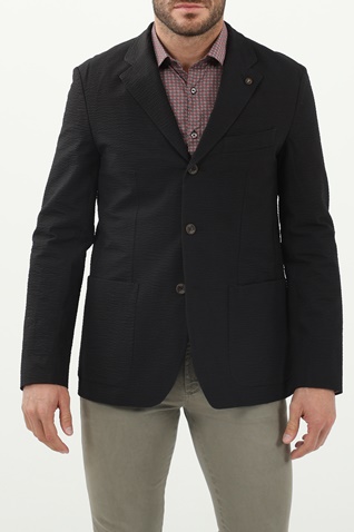 TED BAKER-Ανδρικό σακάκι blazer TED BAKER 252044 SEERSUCKER μαύρο