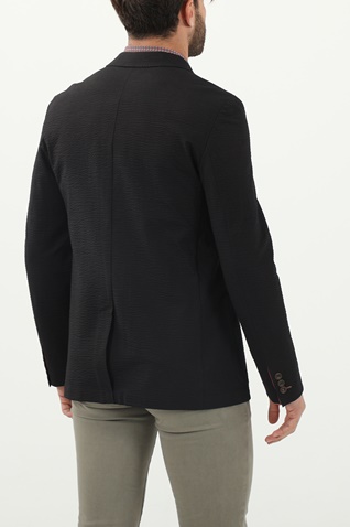 TED BAKER-Ανδρικό σακάκι blazer TED BAKER 252044 SEERSUCKER μαύρο