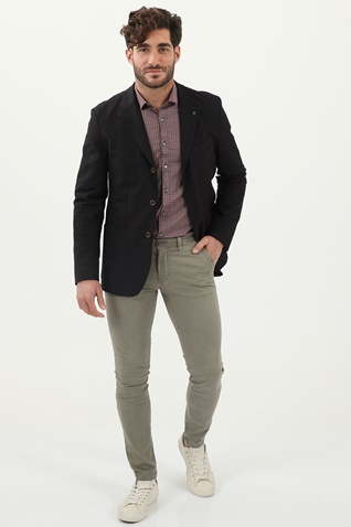 TED BAKER-Ανδρικό σακάκι blazer TED BAKER 252044 SEERSUCKER μαύρο