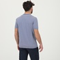 TED BAKER-Ανδρική μπλούζα TED BAKER 252434 FINE STRIPE RIBSTART λευκή μπλε ριγέ