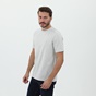TED BAKER-Ανδρικό t-shirt TED BAKER 252446 SS PALM TREE GRAPHIC γκρι μελανζέ