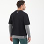 EDWARD JEANS-Ανδρική διπλή μπλούζα EDWARD JEANS ARIOL-F SWEATSHIRT μαύρη γκρι