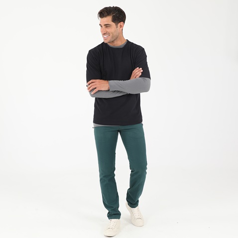 EDWARD JEANS-Ανδρική διπλή μπλούζα EDWARD JEANS ARIOL-F SWEATSHIRT μαύρη γκρι