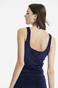 SUGARFREE-Γυναικείο βελουτέ cropped top τοπ SUGARFREE 20838072 ναυτικό μπλε