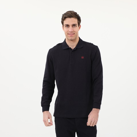 MARTIN & CO-Ανδρική polo μπλούζα MARTIN & CO 221-61-0001 μπλε