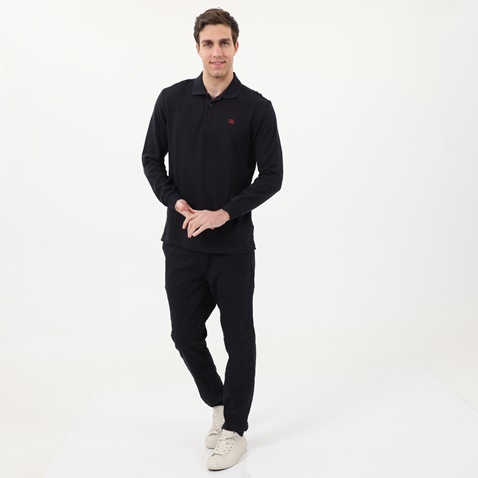 MARTIN & CO-Ανδρική polo μπλούζα MARTIN & CO 221-61-0001 μπλε