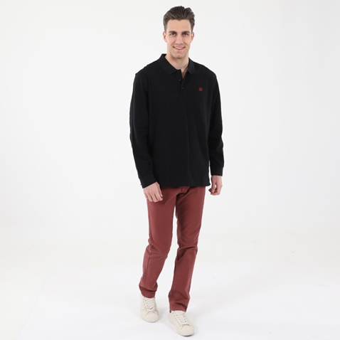 MARTIN & CO-Ανδρική polo μπλούζα MARTIN & CO 221-61-0001 μαύρη