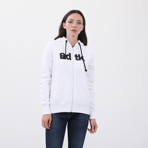 BODYTALK-Γυναικεία ζακέτα Bodytalk Hooded Full Zip Sweater λευκή