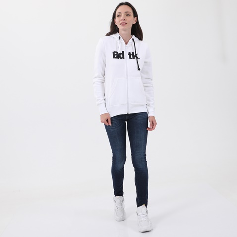 BODYTALK-Γυναικεία ζακέτα Bodytalk Hooded Full Zip Sweater λευκή