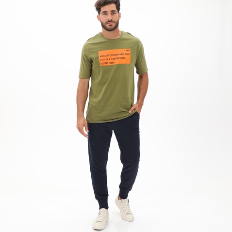 BODYTALK-Ανδρικό παντελόνι φόρμας BODYTALK 1201-950900 CARRY OVER REGULAR JOG μπλε σκούρο