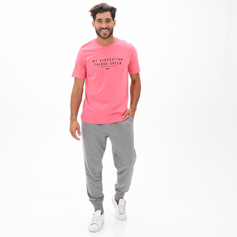 BODYTALK-Ανδρικό παντελόνι φόρμας BODYTALK 1201-950900 CARRY OVER REGULAR JOG γκρι