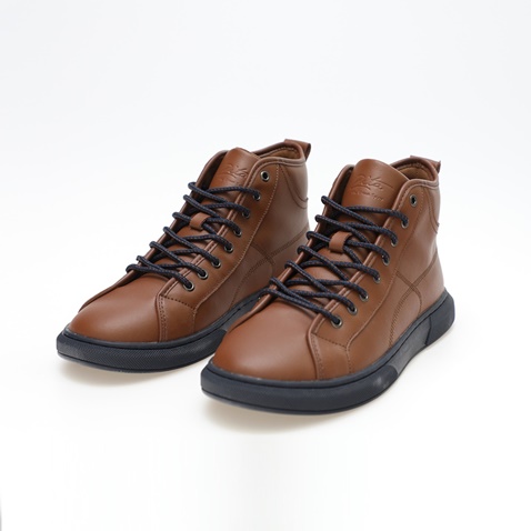 ZITA-Ανδρικά sneakers μποτάκια ZITA FI KX-ZT202001 καφέ