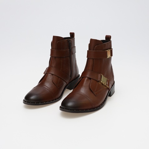 JOY'S-Γυναικεία ankle boots JOY'S KZ DARYA-2037E καφέ