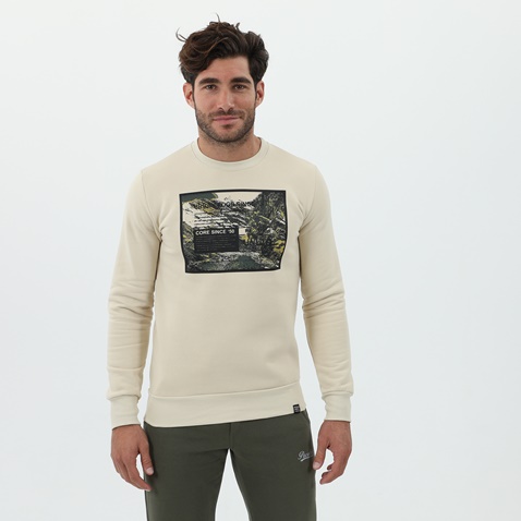 CATAMARAN SAILWEAR-Ανδρική φούτερ μπλούζα CATAMARAN SAILWEAR μπεζ