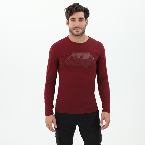 CATAMARAN SAILWEAR-Ανδρική μακρυμάνικη μπλούζα CATAMARAN SAILWEAR μπορντό