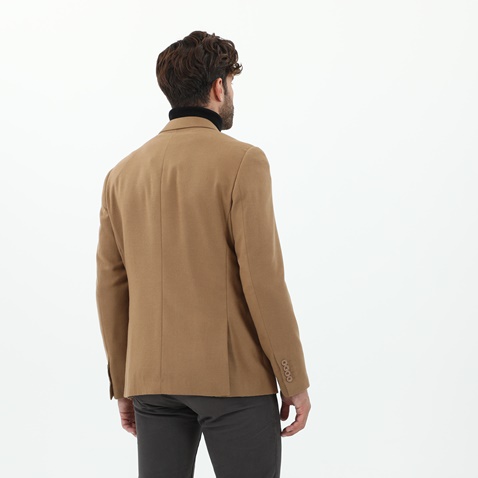 MARTIN & CO-Ανδρικό σακάκι blazer MARTIN & CO SLIM καφέ καμηλό