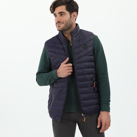 MARTIN & CO-Ανδρικό αμάνικο padded μπουφάν MARTIN & CO μπλε