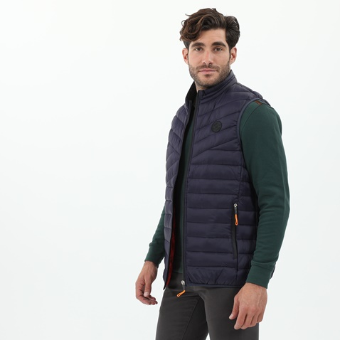 MARTIN & CO-Ανδρικό αμάνικο padded μπουφάν MARTIN & CO μπλε