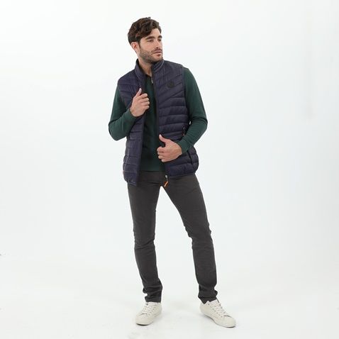MARTIN & CO-Ανδρικό αμάνικο padded μπουφάν MARTIN & CO μπλε