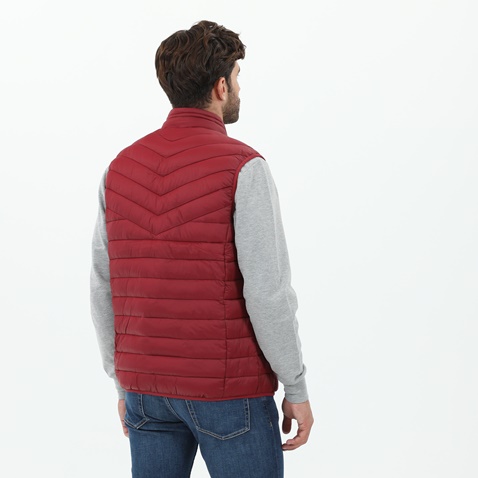 MARTIN & CO-Ανδρικό αμάνικο padded μπουφάν MARTIN & CO κόκκινο
