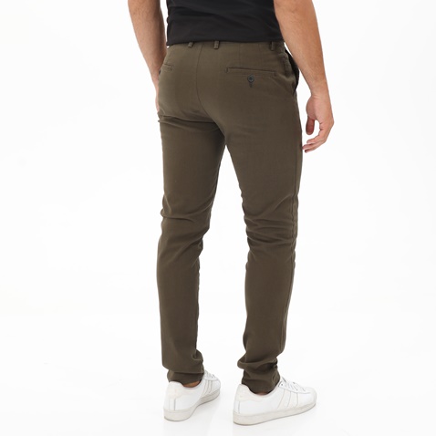 ZEN&ZEN-Ανδρικό chino παντελόνι ZEN&ZEN 222-31-0505 SLIM λαδί
