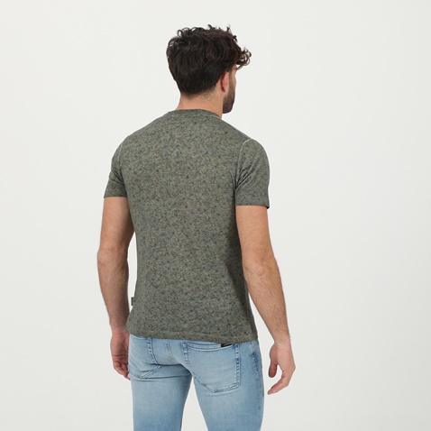 SSEINSE-Ανδρική μπλούζα SSEINSE ME1598SS χακί floral