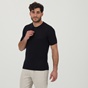 SSEINSE-Ανδρική πλεκτή κοντομάνικη μπλούζα SSEINSE ME1839SS μπλε