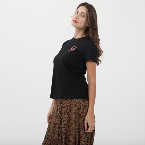 KARL LAGERFELD-Γυναικείο t-shirt KARL LAGERFELD 215W1712 APPAREL MINI KARL μαύρο