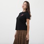 KARL LAGERFELD-Γυναικείο t-shirt KARL LAGERFELD 215W1712 APPAREL MINI KARL μαύρο