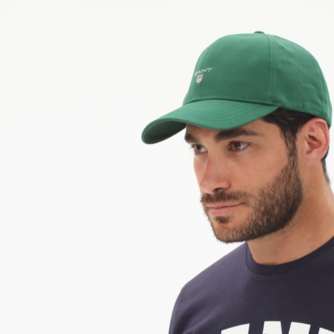 GANT-Ανδρικό καπέλο jockey GANT 9900000 NEW TWILL πράσινο