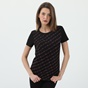 GAUDI-Γυναικεία μπλούζα GAUDI  GJC.0W1.042.013 T-SHIRT GIROCOLLO μαύρη ροζ