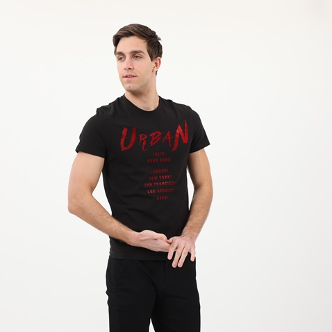 GAUDI-Ανδρικό t-shirt GAUDI GMC.0W1.042.015 μαύρο