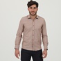 MARTIN & CO-Ανδρικό πουκάμισο MARTIN & CO 122-51-1320 SLIM FIT καφέ