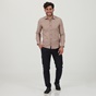 MARTIN & CO-Ανδρικό πουκάμισο MARTIN & CO 122-51-1320 SLIM FIT καφέ