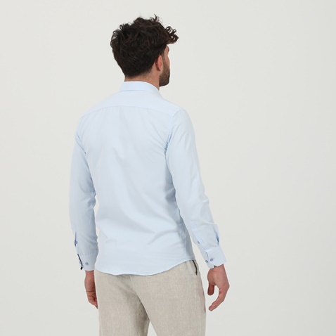MARTIN & CO-Ανδρικό πουκάμισο MARTIN & CO 222-51-1165 slim σιέλ