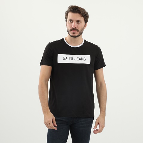 GAUDI-Ανδρικό t-shirt GAUDI μαύρο