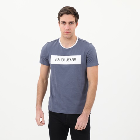 GAUDI-Ανδρικό t-shirt GAUDI GMC.1S1.042.016 μπλε