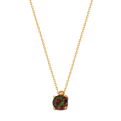 JEWELTUDE-Γυναικείο ασημένιο κολιέ JEWELTUDE 15583 με κίτρινη επιχρύσωση