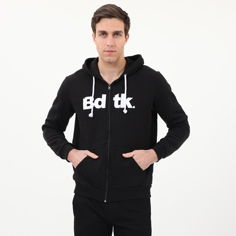 BODYTALK-Ανδρική ζακέτα φούτερ BODYTALK 1222D-950022 μαύρη