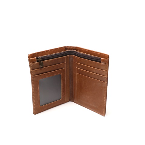 MARTIN & CO-Ανδρικό δερμάτινο πορτοφόλι MARTIN & CO 121-135-0005 καφέ