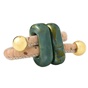 APOXYLO-Γυναικείο δαχτυλίδι APOXYLO 9049 TWIN GREEN από φυσικό φελλό