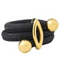 APOXYLO-Γυναικείο δαχτυλίδι APOXYLO 9048.1 ALMOND BLACK από φελλό