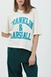 FRANKLIN & MARSHALL-Γυναικείο t-shirt FRANKLIN & MARSHALL λευκό